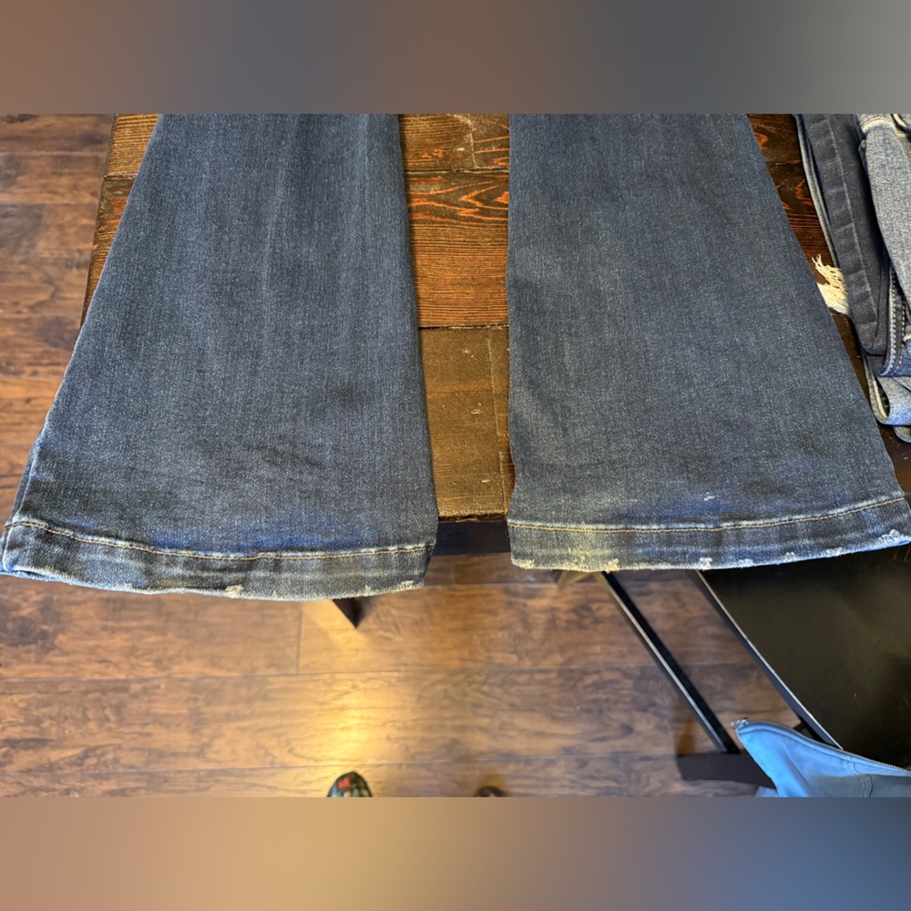 KanCan Dark Blue Distressed Flare Jeans - Picture 3 of 5